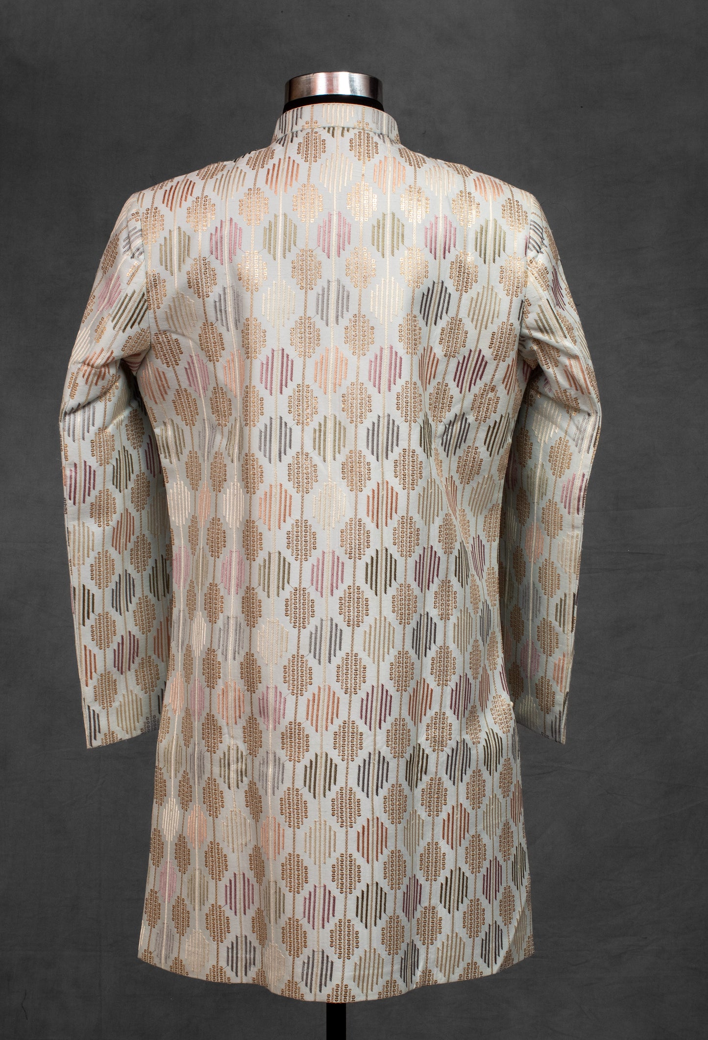 Pastel Multi-Tone Jacquard Sherwani for Men