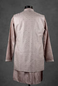 Dusty Mauve Embroidered Kurta with Jacket
