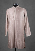 Dusty Mauve Embroidered Kurta with Jacket
