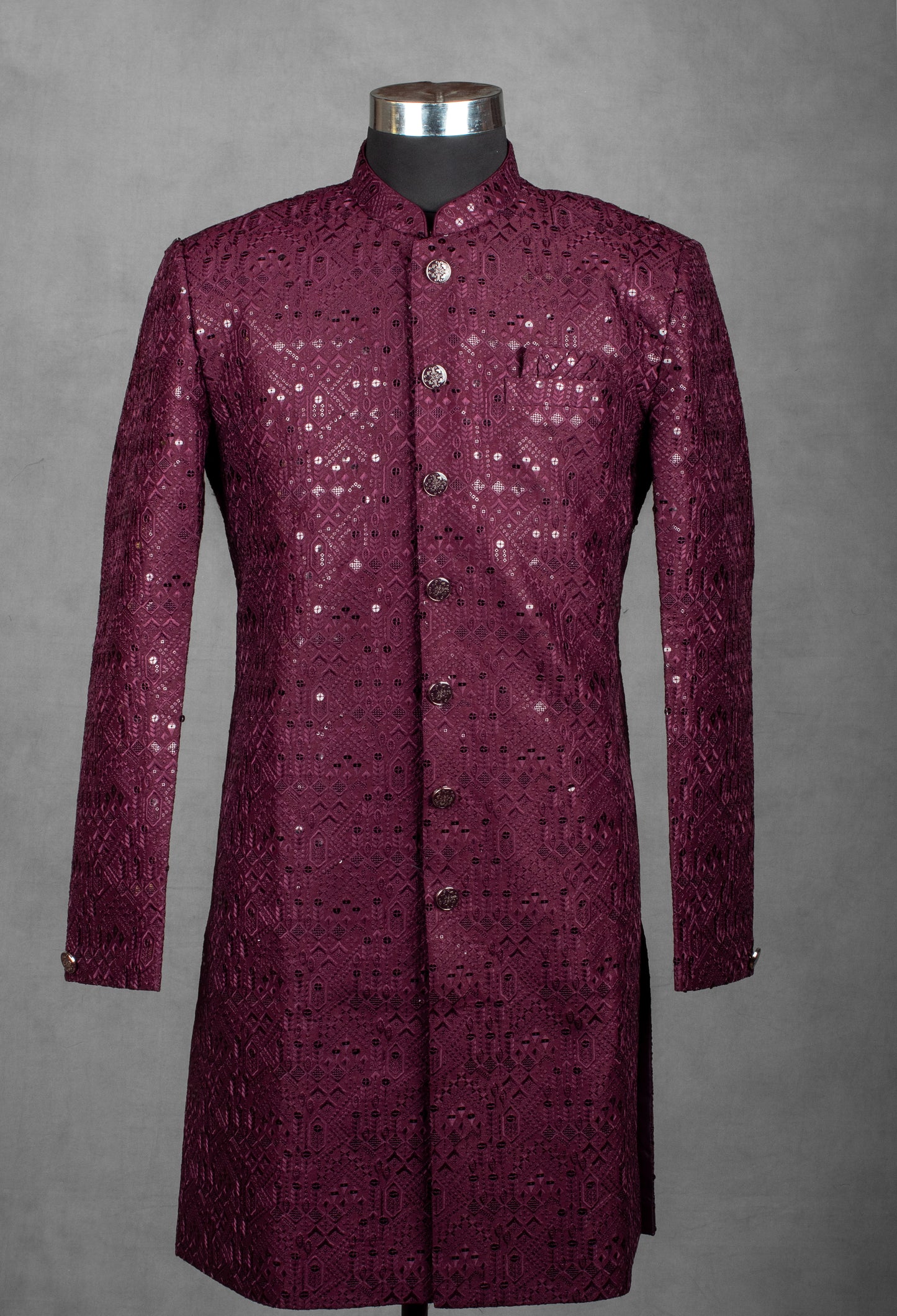 Wine Textured Sequin for Men