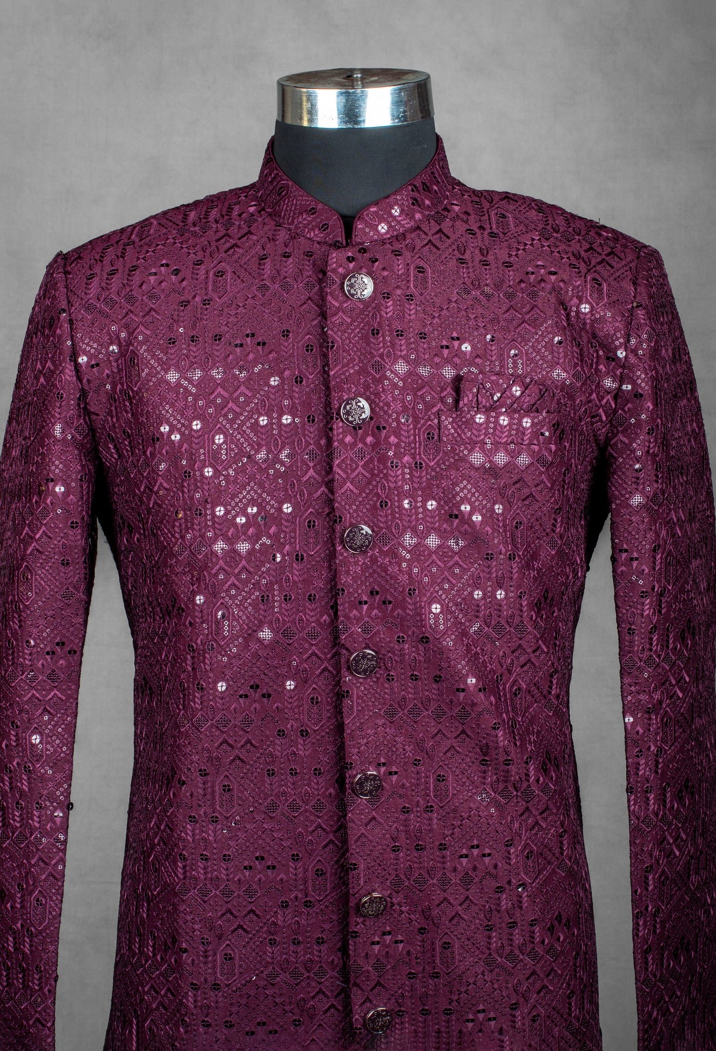 Wine Textured Sequin for Men