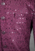 Wine Textured Sequin for Men
