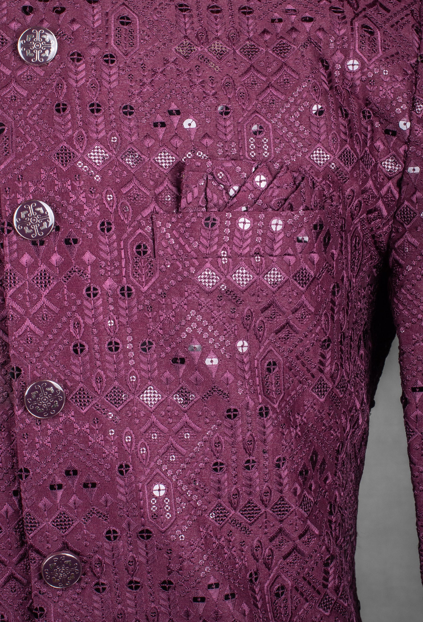 Wine Textured Sequin for Men