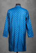 Royal Blue Mirror Work Kurta for Men