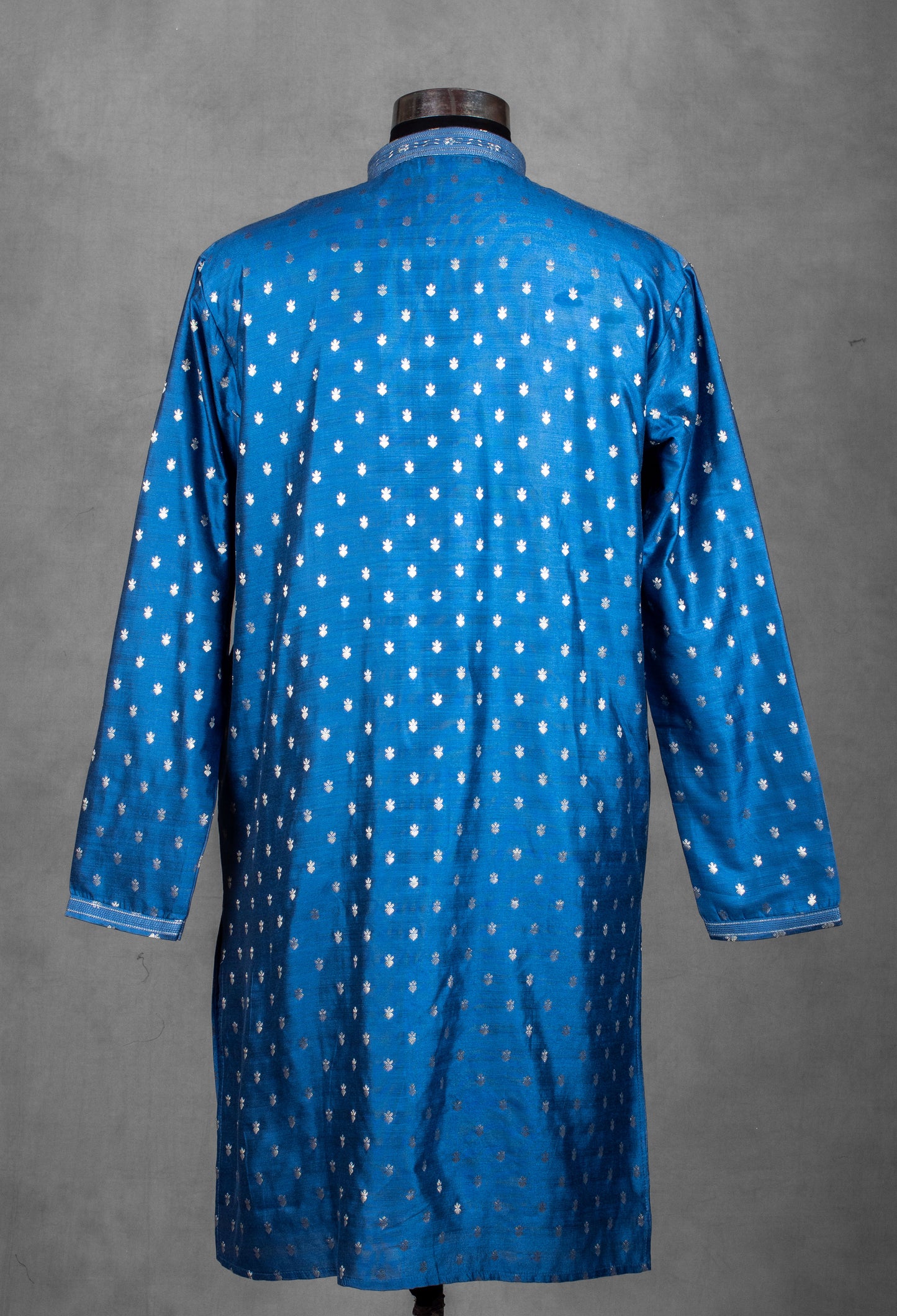 Royal Blue Mirror Work Kurta for Men