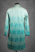 Teal Green Sequin Embroidered Kurta for Men