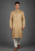 Golden Jacquard Self-Design Kurta for Men