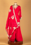 Straight Cut Pink Embroidered Kurta Set with Dupatta