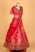 Heritage Red Bridal Lehenga with Temple & Architectural Zari Work