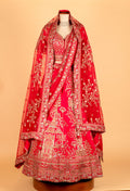 Heritage Red Bridal Lehenga with Temple & Architectural Zari Work