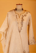 Ivory Embroidered Straight-Cut Suit Set with Dupatta – Premium Festive & Party Wear for Women