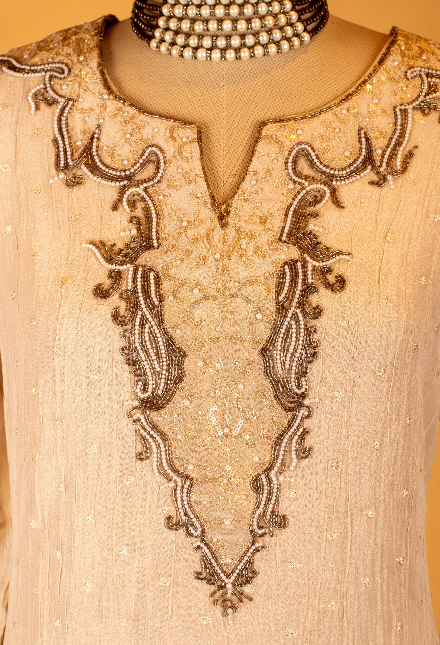 Ivory Embroidered Straight-Cut Suit Set with Dupatta – Premium Festive & Party Wear for Women