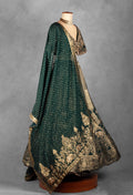 Emerald Green Heavy Embroidered Bridal Lehenga Set with Zari Work Blouse & Dupatta | Luxury Wedding Wear