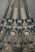 Emerald Green Heavy Embroidered Bridal Lehenga Set with Zari Work Blouse & Dupatta | Luxury Wedding Wear