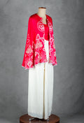 Pink Printed Kurti with White Palazzo – Lightweight Festive & Casual Wear Set