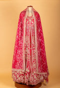 Bridal Red Heavy Zari Embroidered Anarkali Gown with Designer Dupatta