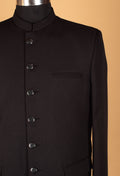 Classic Black Bandhgala Suit for Men – Formal & Wedding Wear