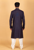 Men’s Navy Blue Designer Sherwani with Sequin Embroidery | Wedding & Reception Ethnic Wear