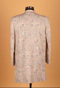 Men’s Beige Multi-Color Embroidered Indo-Western Achkan | Festive & Wedding Designer Jacket