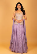 Lavender Straight Cut Indo-Western Gown with Heavy Sequin Embellishment – Reception & Party Wear