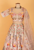 Multi-Color Thread & Sequin Embroidered Organza Lehenga Set – Designer Bridal & Festive Wear