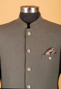 Olive Green Textured Suit for Men – Elegant Wedding & Formal Wear