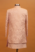 Blush Pink Textured Sherwani Set for Men – Wedding & Engagement Outfit