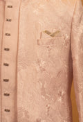 Blush Pink Textured Sherwani Set for Men – Wedding & Engagement Outfit