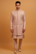Blush Pink Sequin Embroidered Sherwani for Men – Premium Wedding & Festive Wear