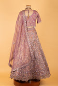 Lavender Heavy Embellished Bridal Lehenga Choli with Dupatta – Wedding & Reception Wear