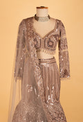 Rose Gold Heavy Sequin Embroidered Bridal Lehenga with Blouse & Dupatta