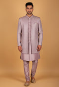 Men’s Blush Pink Sequin Embellished Designer Sherwani Set