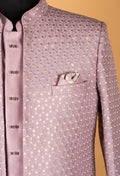 Men’s Blush Pink Sequin Embellished Designer Sherwani Set
