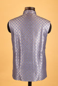 Men’s Lavender Purple Jacquard Nehru Jacket