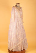 Blush Pink | Blush pink embroidered Anarkali suit with dupatta – product image 4 | 4
