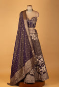 Royal Purple Embroidered Lehenga with Heavy Zari Dupatta – Designer Wedding & Festive Wear