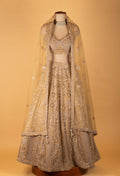 Champagne Gold Bridal Lehenga Choli with Net Dupatta