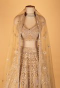 Champagne Gold Bridal Lehenga Choli with Net Dupatta