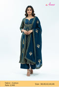 "Set Includes: Kurta, Pants & Dupatta Color: Olive Green Fabric: