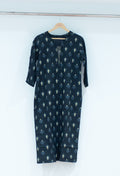 Black Printed Straight Kurta for Women