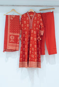 Orange Printed Kurta Pant Set with Dupatta for Women ( BIOMETRIC-534 ORANGE )