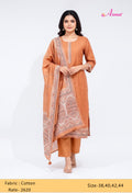 Rust Brown Printed Kurta Set with Dupatta & Straight Pants