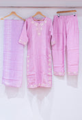 Pastel Pink Embroidered Kurta Set with Dupatta