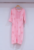 Soft Pink Embroidered Kurti with Tassel Detailing "