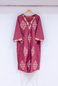 Maroon Floral Embroidered Kurta for Women
