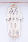 Ivory Floral Embroidered Kurta for Women "