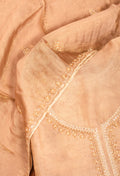 Beige Embroidered Unstitched Dress Material with Dupatta & Bottom – Festive Wear