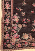 Black Floral Embroidered Unstitched Dress Material with Dupatta