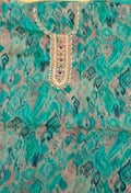 Teal Green Embroidered Unstitched Dress Material with Dupatta